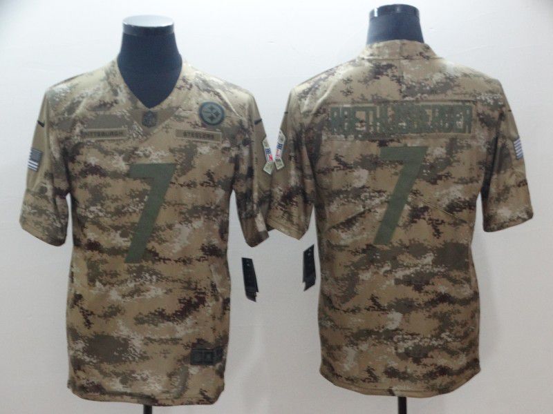 Men Pittsburgh Steelers #7 Ben Roethlisberger Camo Nike Limited NFL Jersey